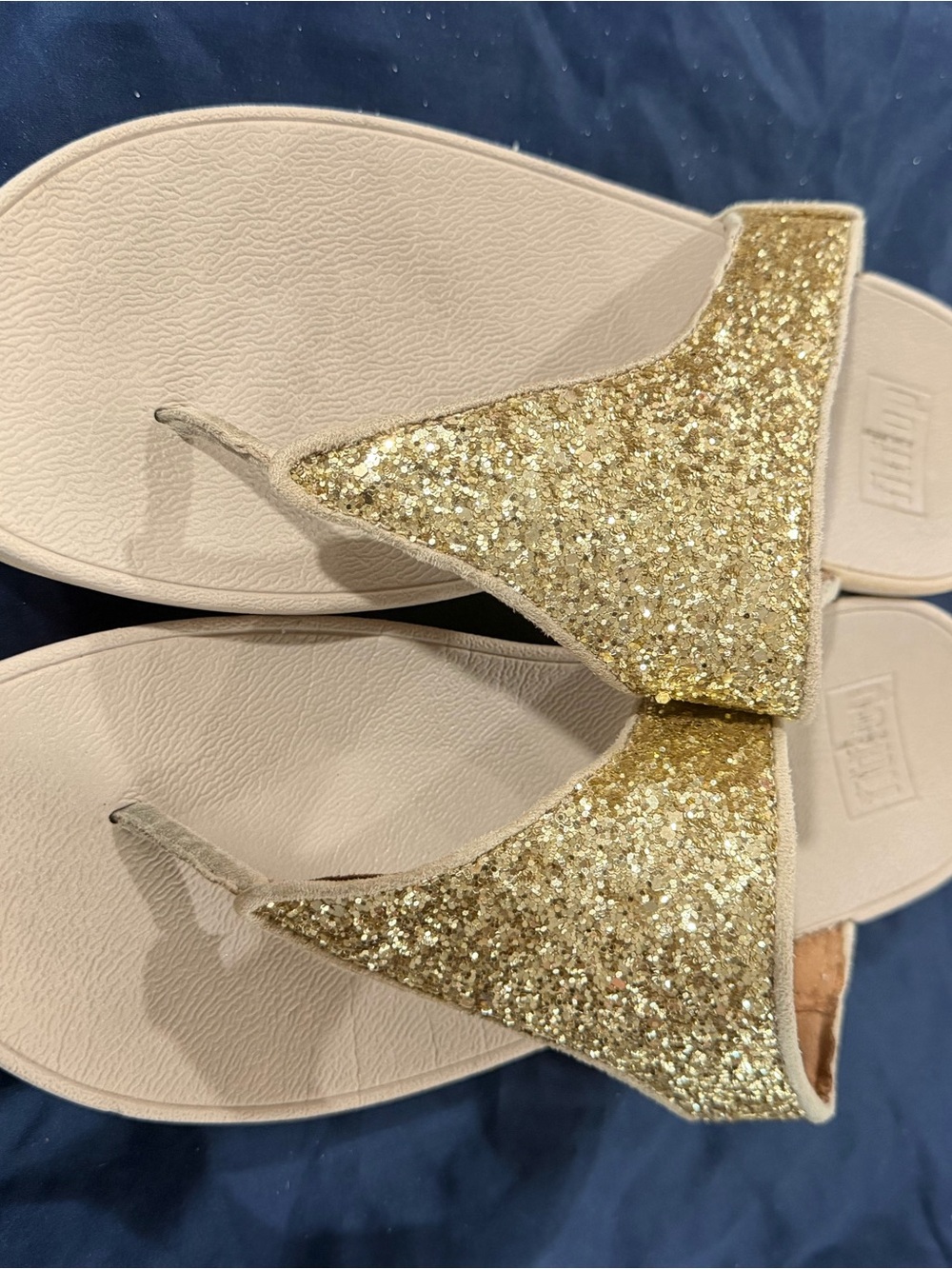 Gold Glitter Thong Sandals for Women FitFlop LuLu